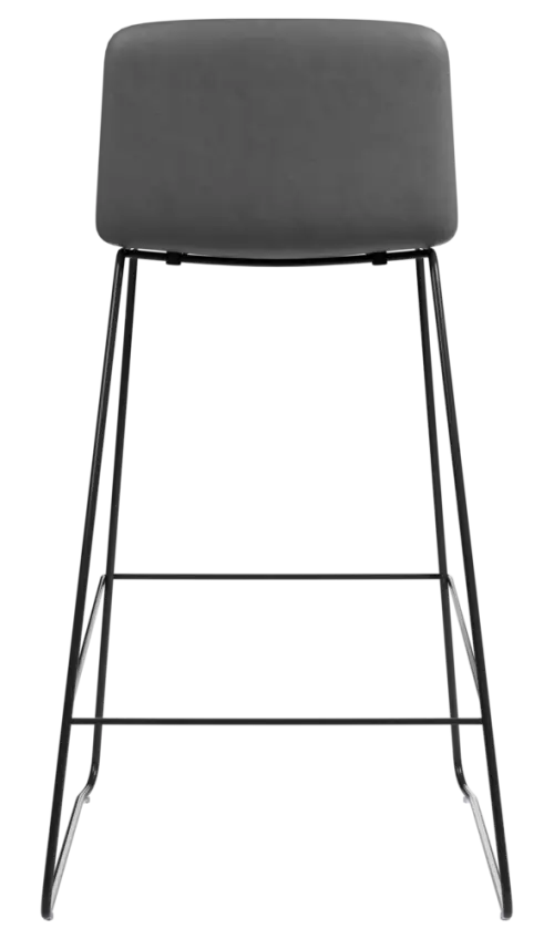 ARCA BAR BLACK, židle barová, ekologická kůže šedá